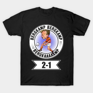 Dennis Bergkamp Football World Cup 98 T-Shirt Orange Dutch National Soccer Team Tee Netherlands Football Fan Jersey Funny Cartoon T Shirt T-Shirt